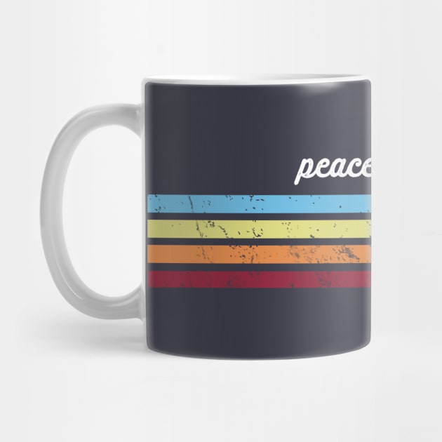 Retro Stripes Peace Love Books by Jitterfly